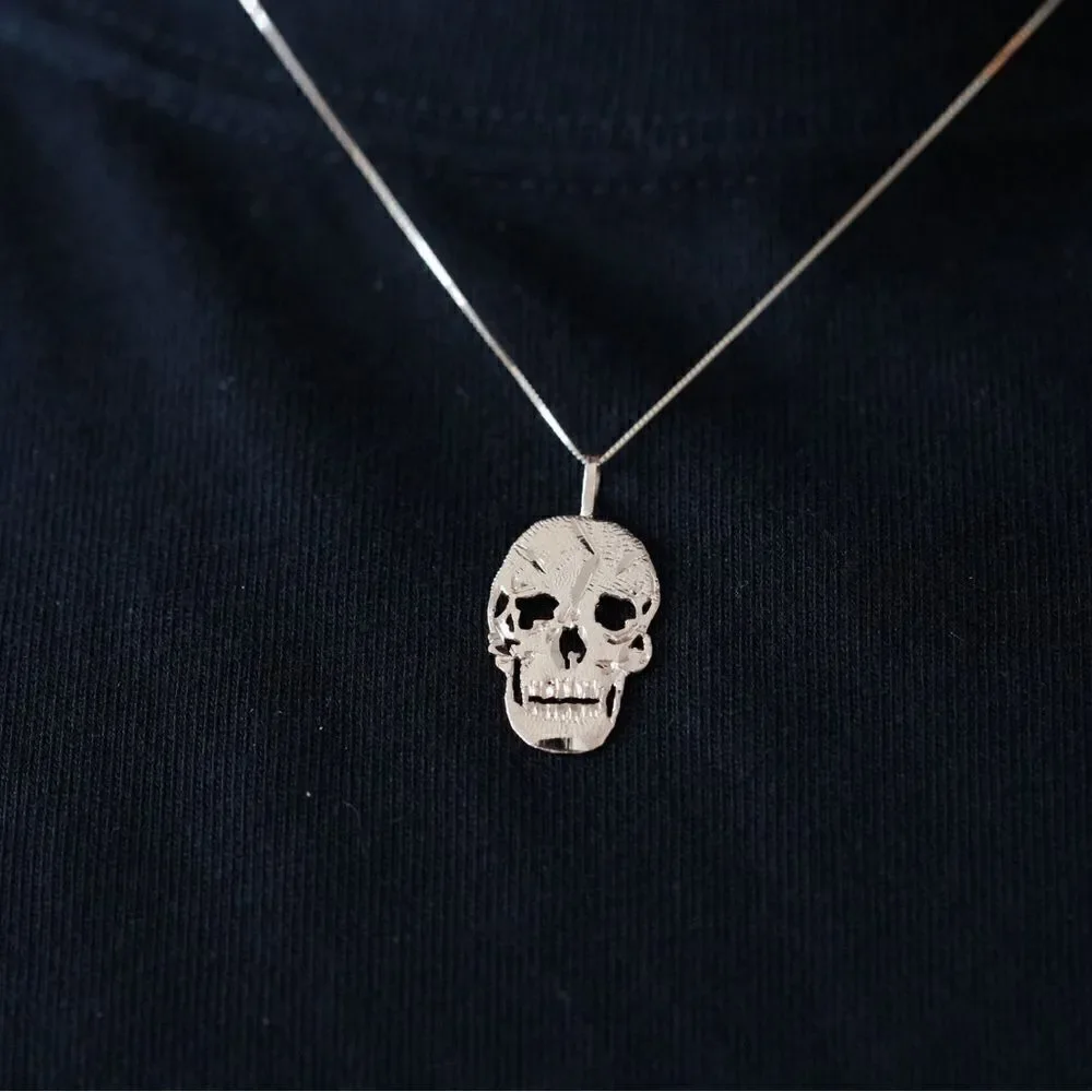 14k Solid Gold Skull Charm | Birthday Gift | Fine Jewelry | Skull Pendant |